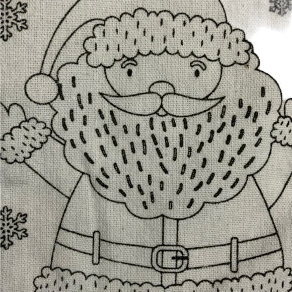 Christmas Stocking Color Your Own Canvas Fabric Stocking With Markers 15 inches - Picture 2 of 11